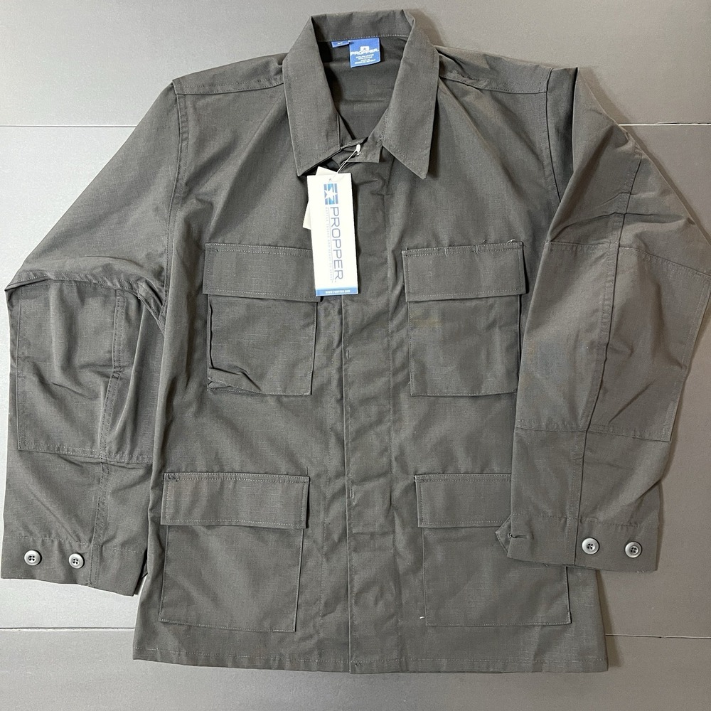 Propper BDU 4 Pocket Coat Tactical Uniform Military‎ Outdoors Work Black S NWT